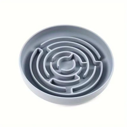 Slow-Chew Pet Bowl for Dogs & Cats (Grey)