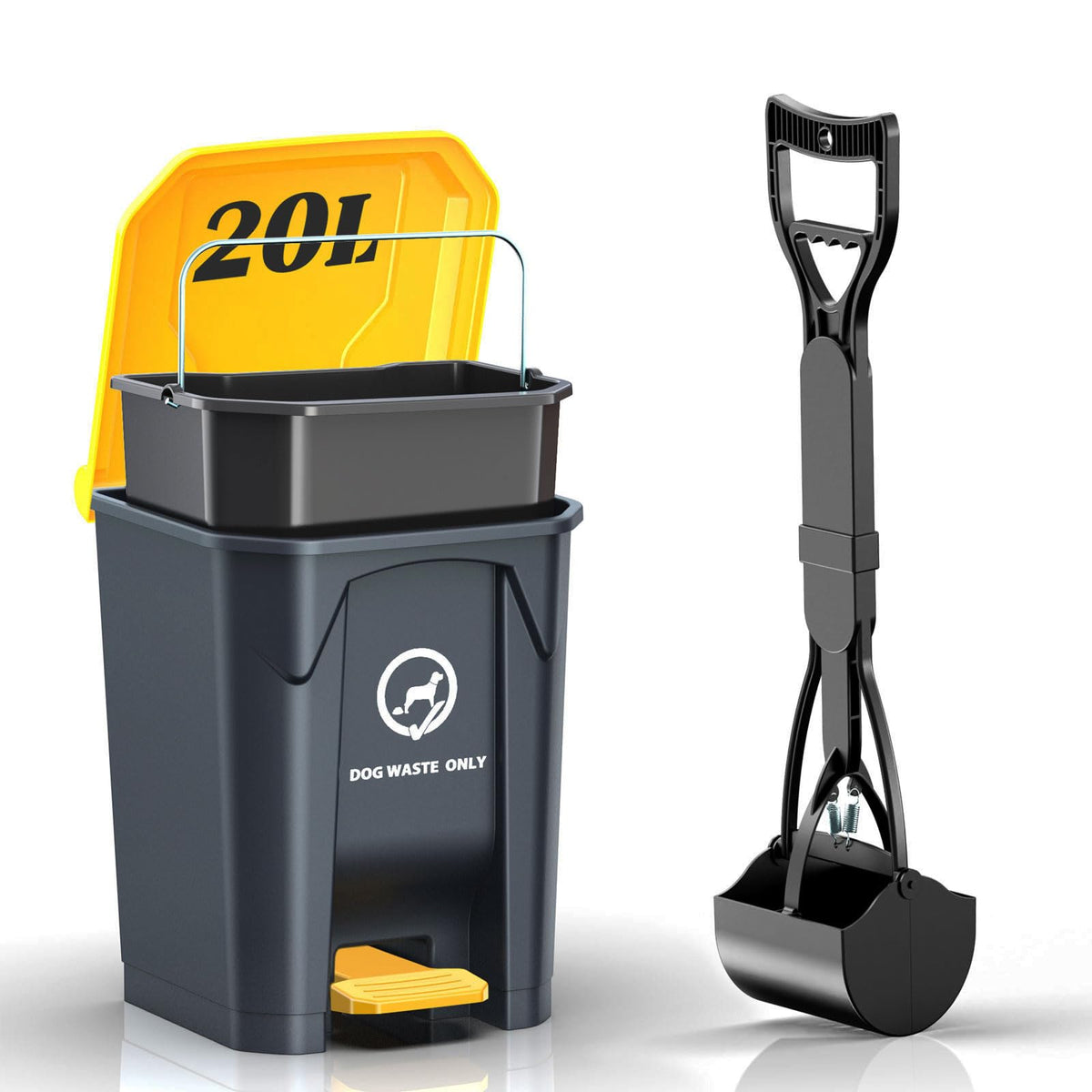 20L Outdoor Pet Waste Station & Scooper Combo