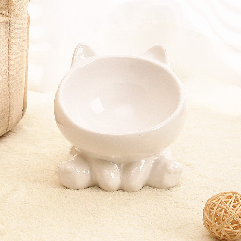 Ceramic Pet Bowl with Neck Guard
