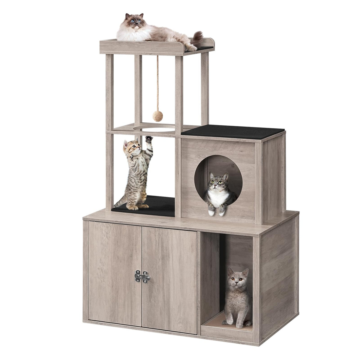 Feline Haven Litter Box Enclosure & Play Tower
