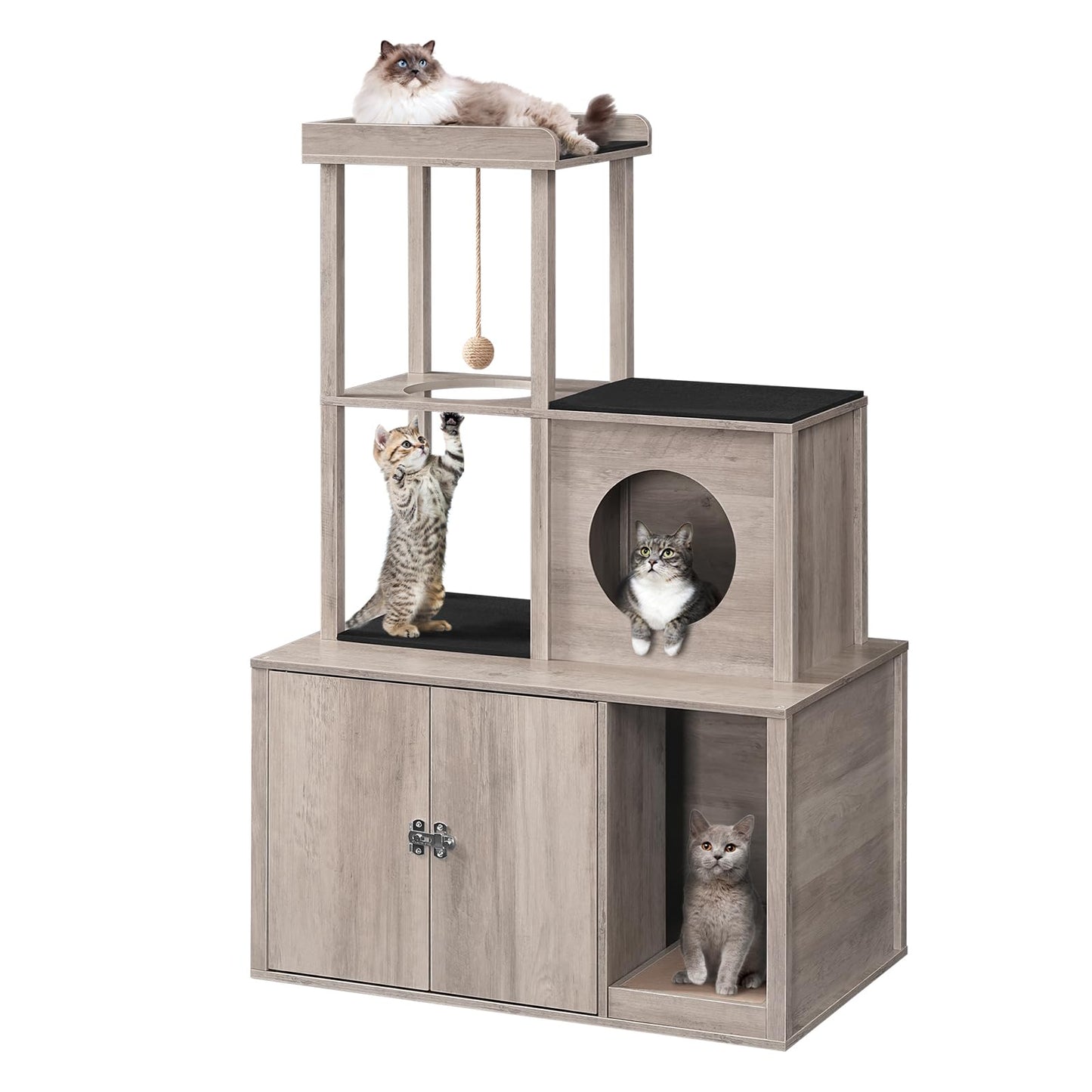 Feline Haven Litter Box Enclosure & Play Tower