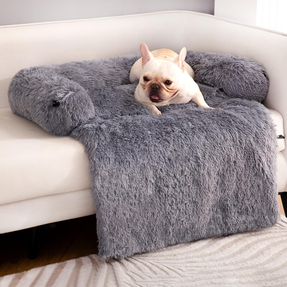 PlushGuard 4-in-1 Calming Dog Bed Mat